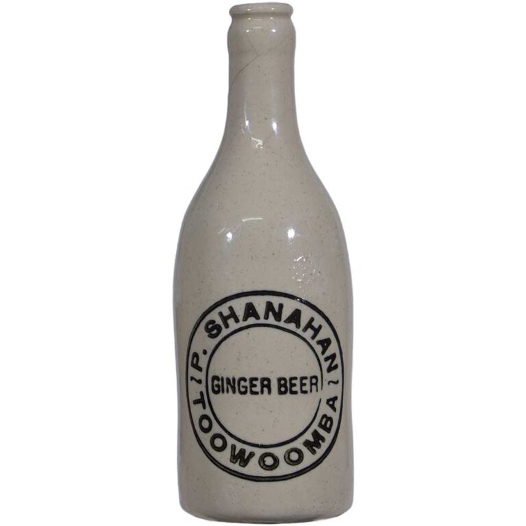 Old Ginger Beer bottle C/S, P. Shanahan, Toowoomba