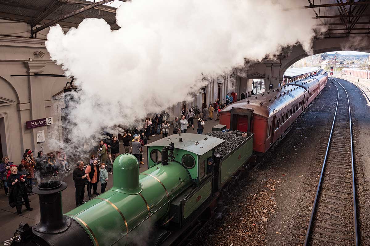 Steam trains at Ballarat Heritage Festival