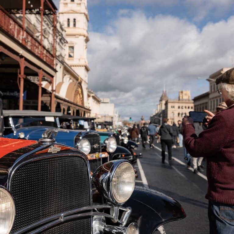 Vintage cars display at Ballarat Heritage Festival