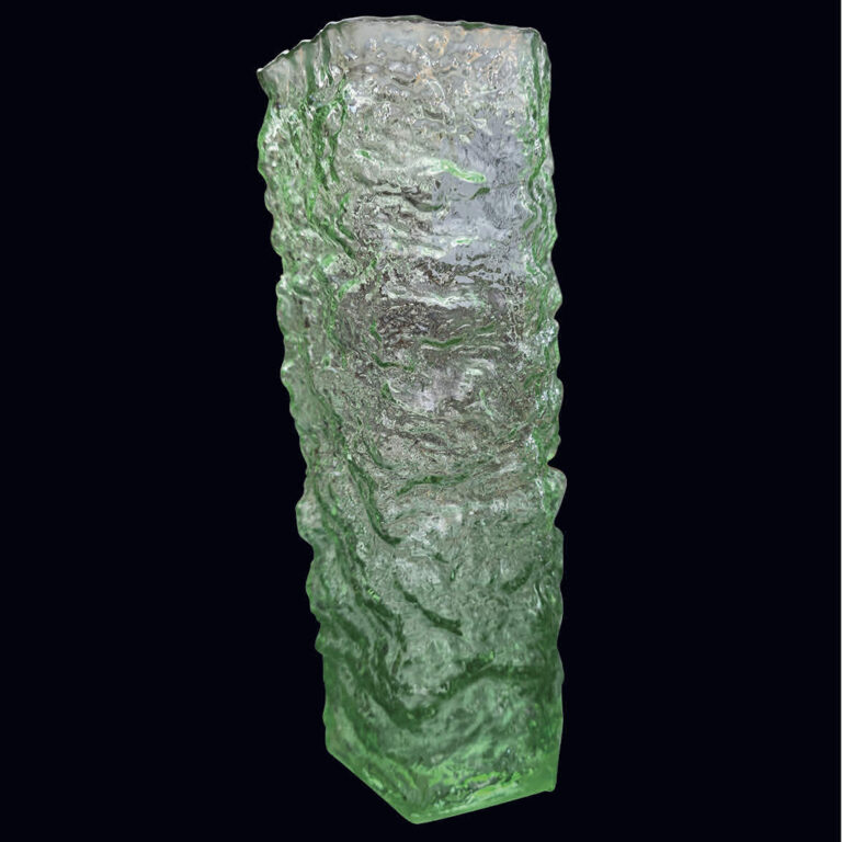 Moravia 1960s green glass vase