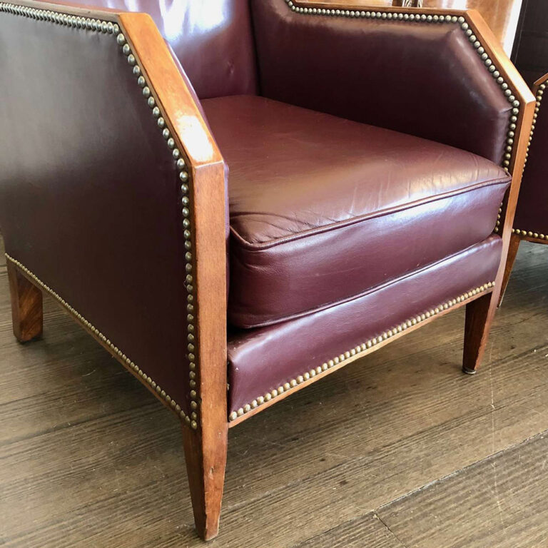 Pair French Art Deco armchairs