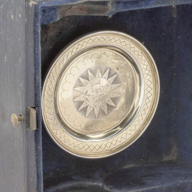 Gilt and sterling silver travelling communion set