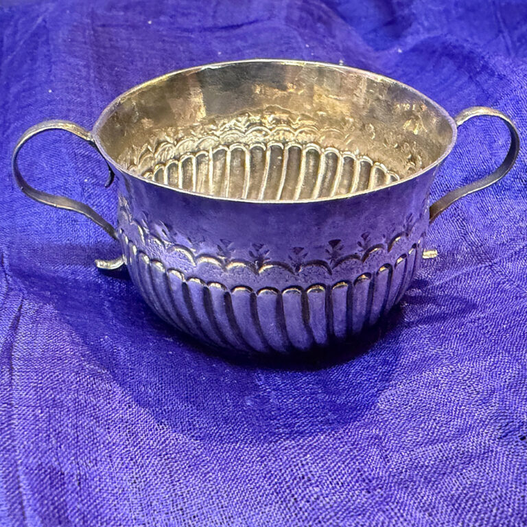 Queen Anne Britannia standard silver miniature porringer