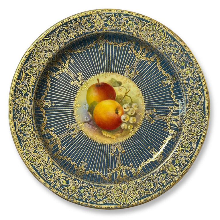 Royal Worcester plate With hand painted fruit by Richard Sebright