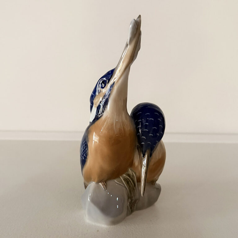 Royal Copenhagen porcelain figure of a pair of kingfishers