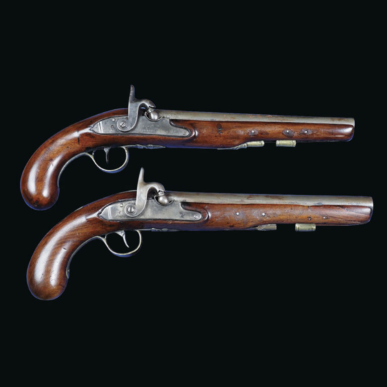 Pair of Bird & Ashmore percussion livery conversion pistols