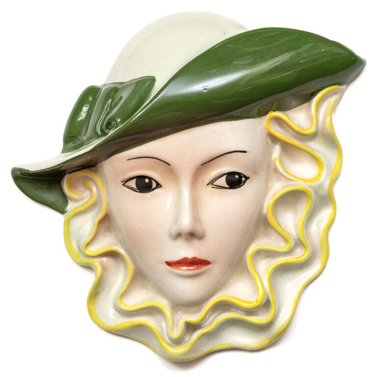Crown Devon Art Deco lady wall mask