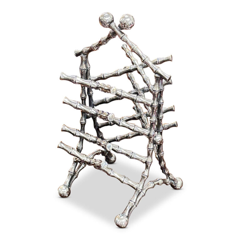 A silver plated bamboo style toast rack c.1900.