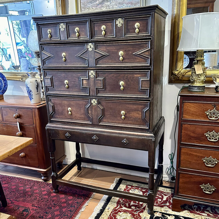 oak chest on stand