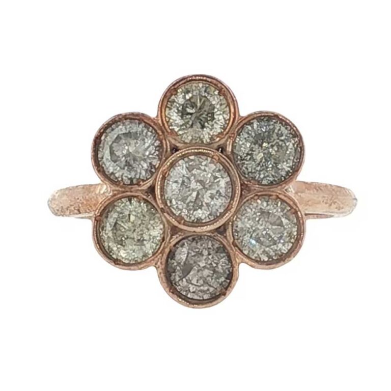 9ct Rose gold Diamond 2.20ct ring Valuation $11,450 Size O 1/2