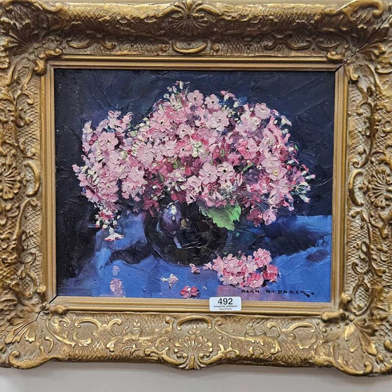 Alan Douglas Baker "Floral Still Life" signed, oil on board