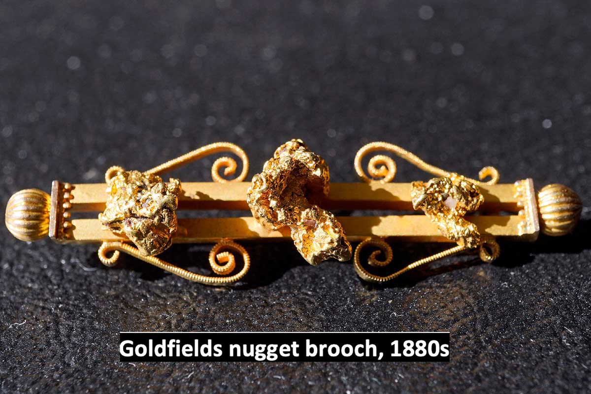 Goldfields nugget brooch 1880s