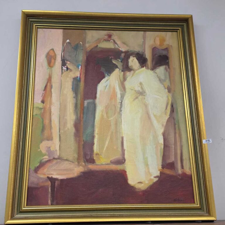 Wendy Sharpe oil on canvas, "Colette" circa 1982-84.