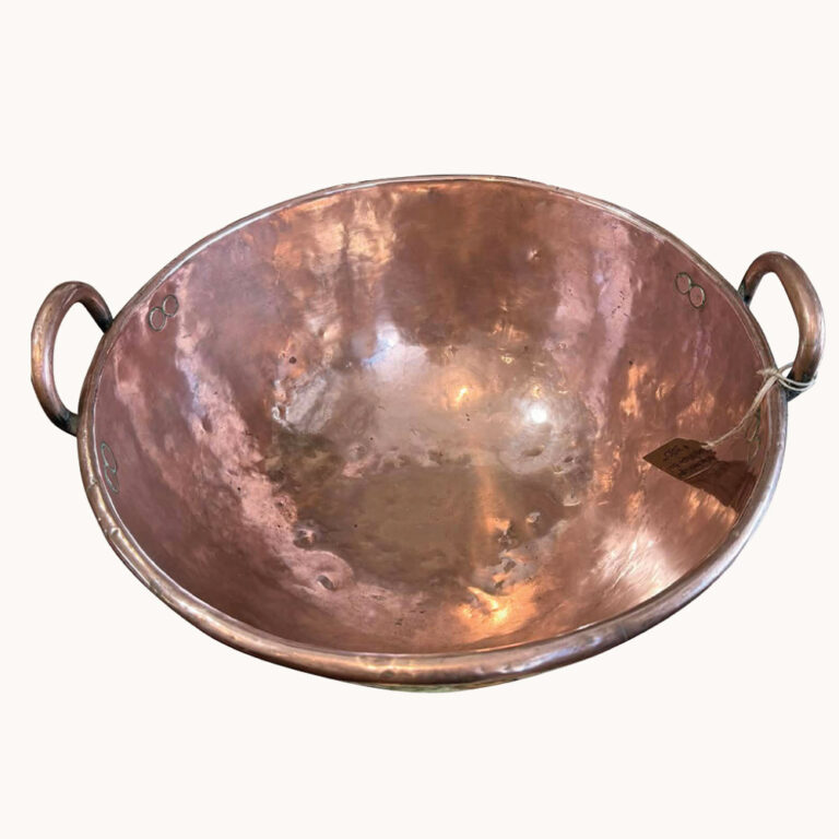 Antique French copper patisserie bowl
