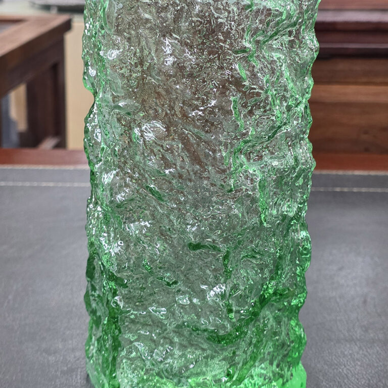 A Moravia 1960s glass vase in textured green glass by Vladislav Urban