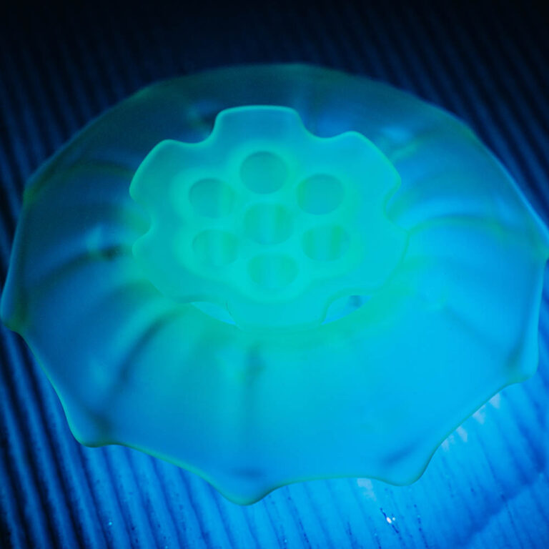 Uranium glass vase