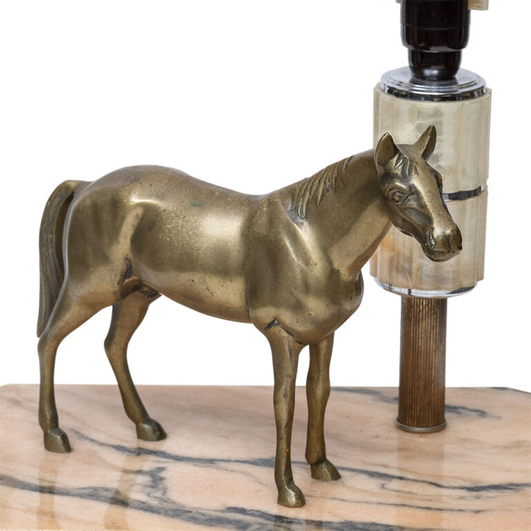 French Art Deco figural horse desk lamp c.1930