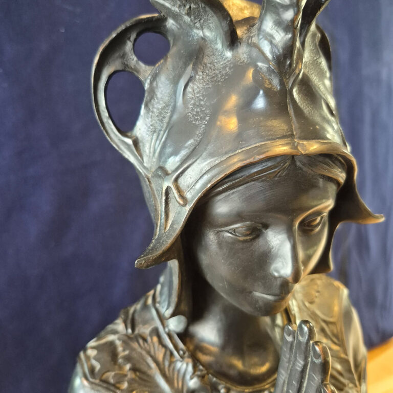 solid bronze sculpture bust of the goddess Athena