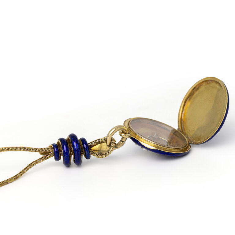Victorian gold, diamond and enamelled locket