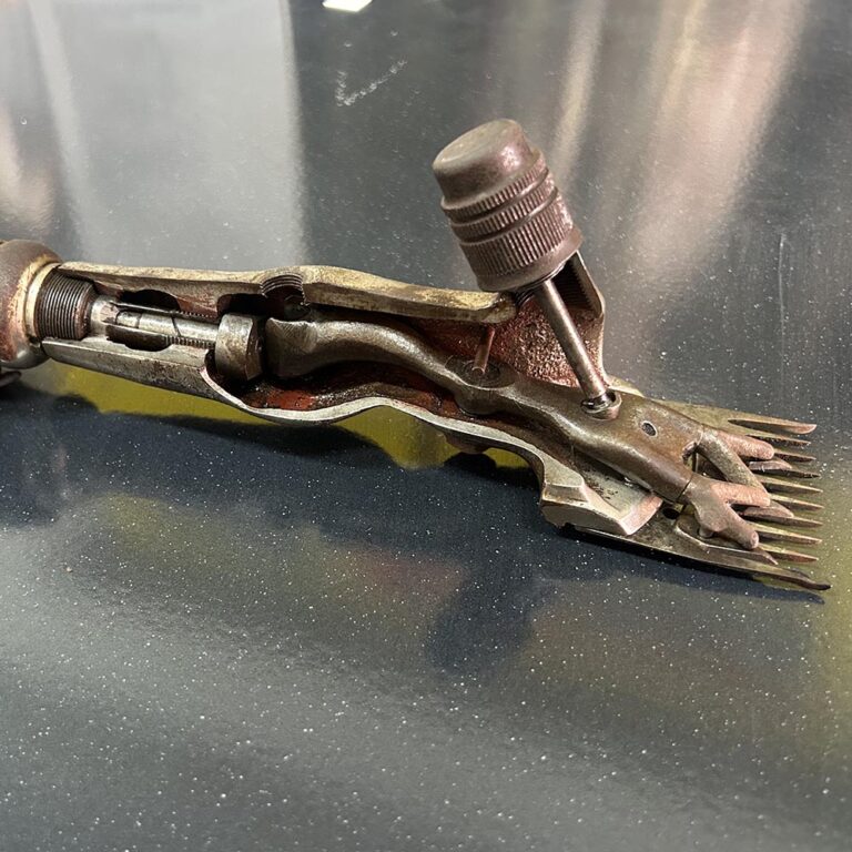 Vintage farming shearing handpiece factory cut-away