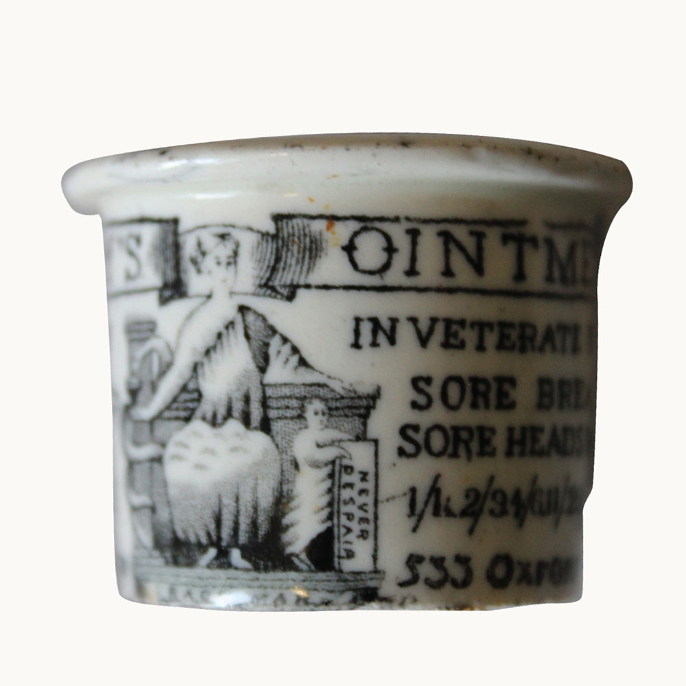 Holloways Ointment transfer printed stoneware pot