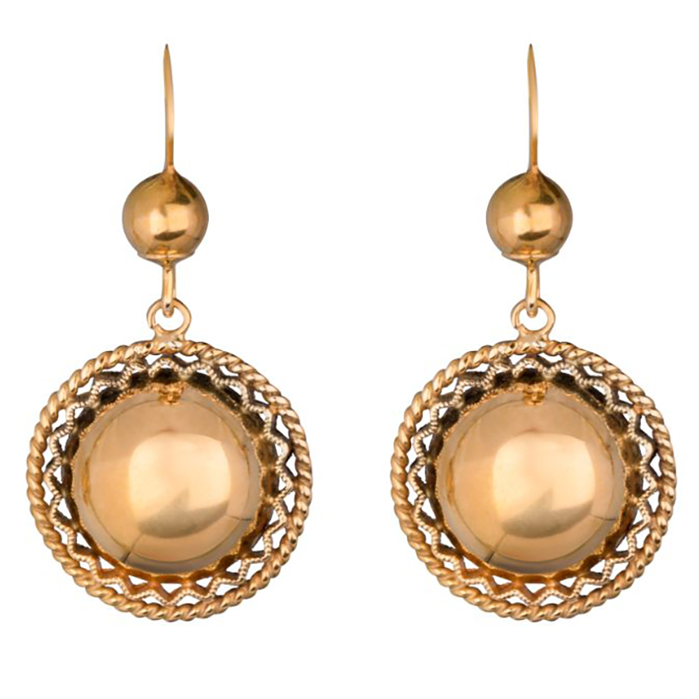 Victorian earrings in the Etruscan revival style