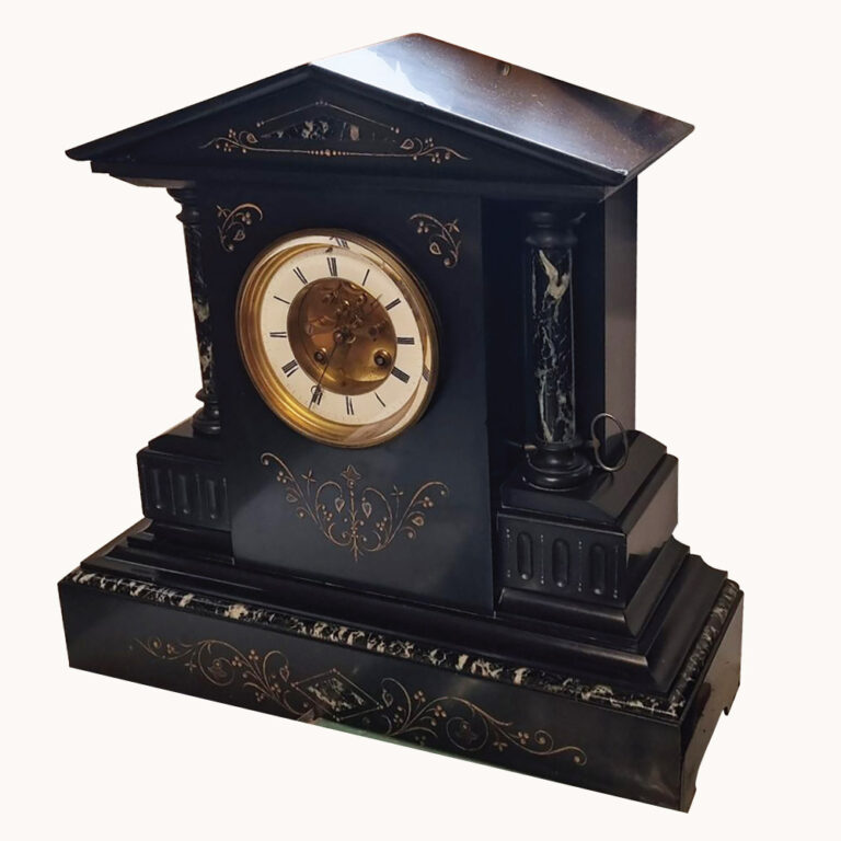 Slate cased French clock