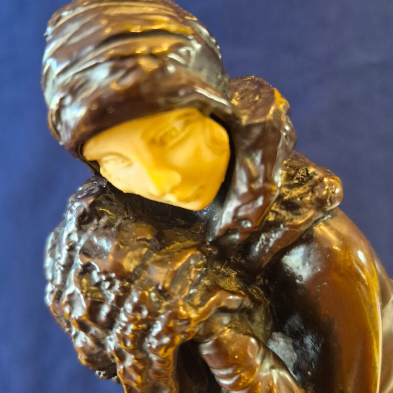 solid bronze Art Deco sculpture The Squall
