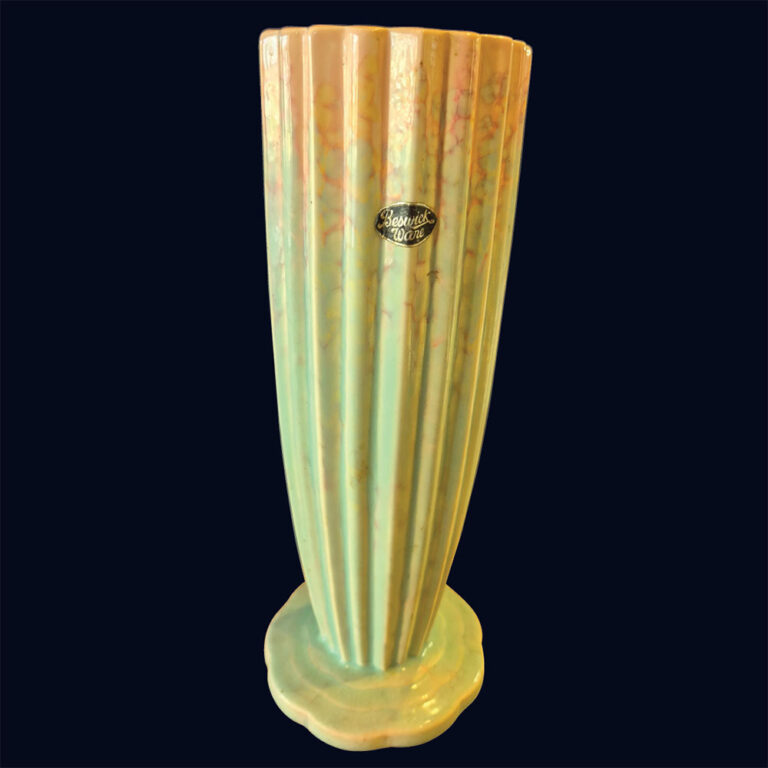 Beswick pottery vase with a fluted detail shape