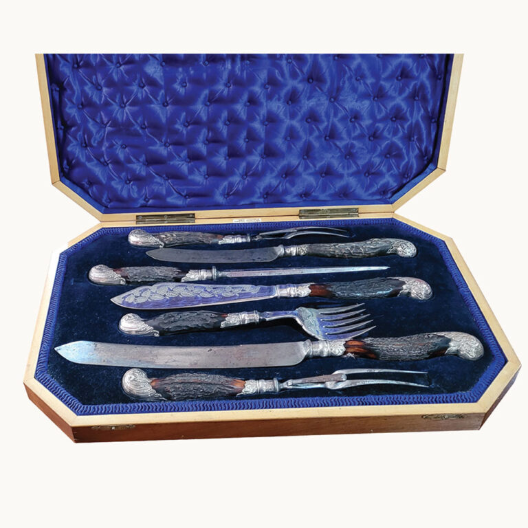 boxed carving set walker & hall