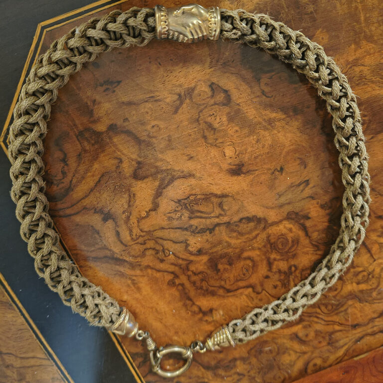 victorian hair fob chain