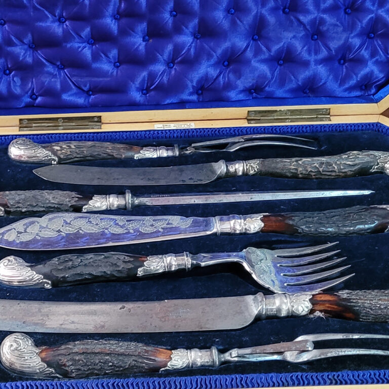 boxed carving set walker & hall