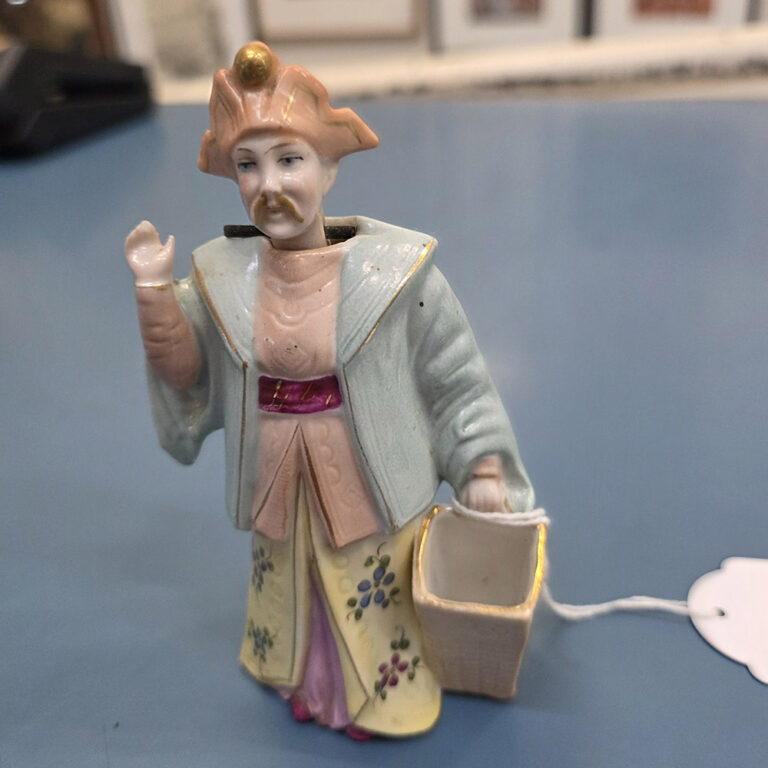 German bisque figurine of a Chinese Emperor with a nodding head