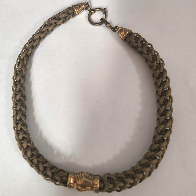victorian hair fob chain