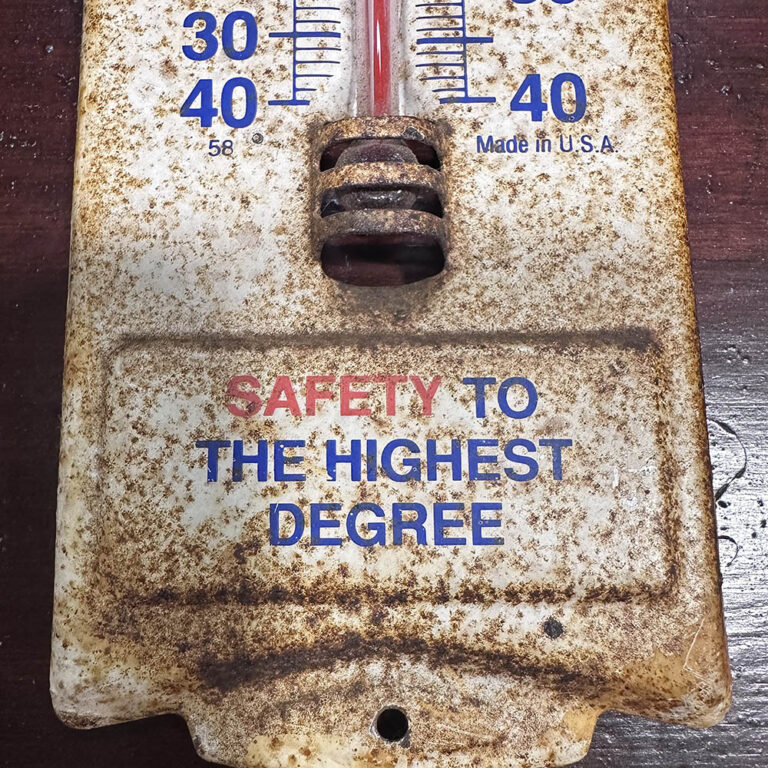An original screen print vintage MobilOil thermometer
