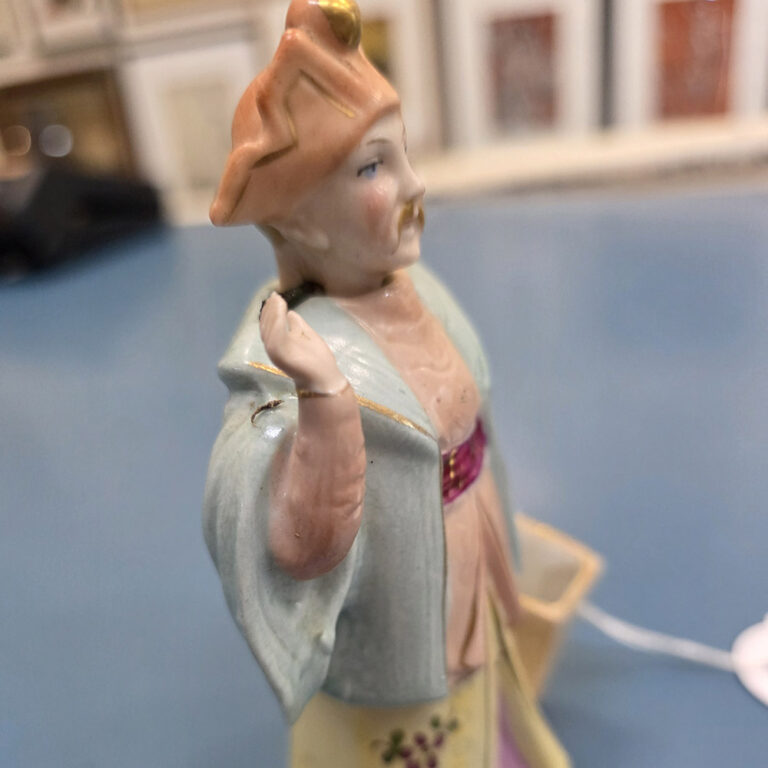German bisque figurine of a Chinese Emperor with a nodding head