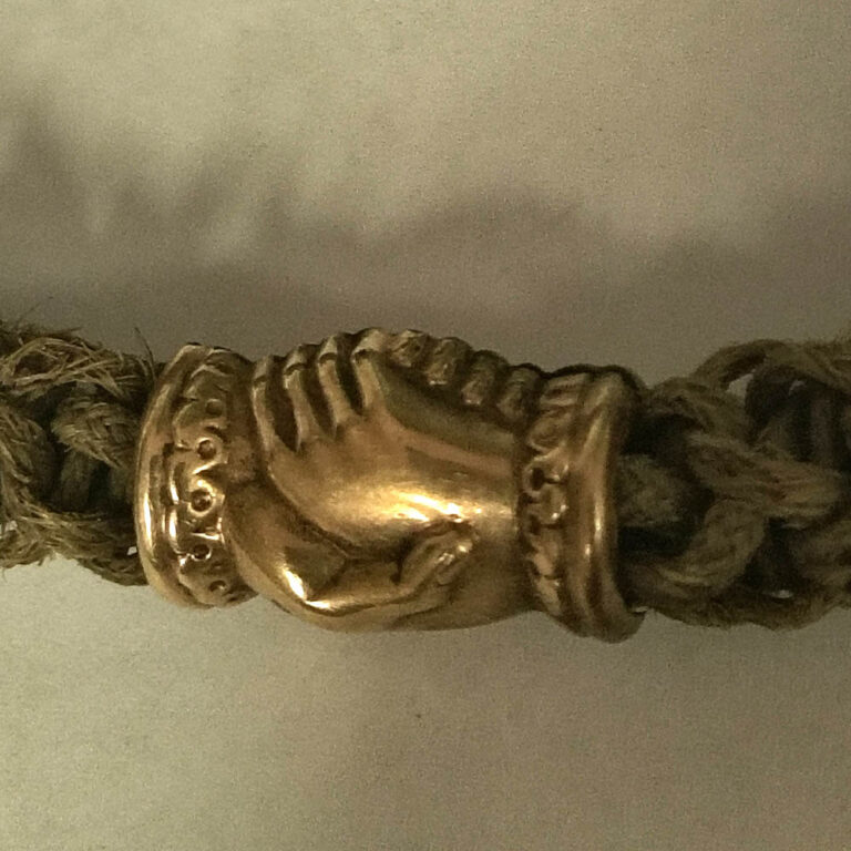 victorian hair fob chain