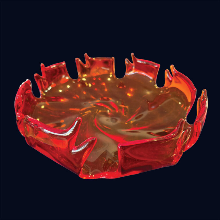 Formia Murano glass flame bowl