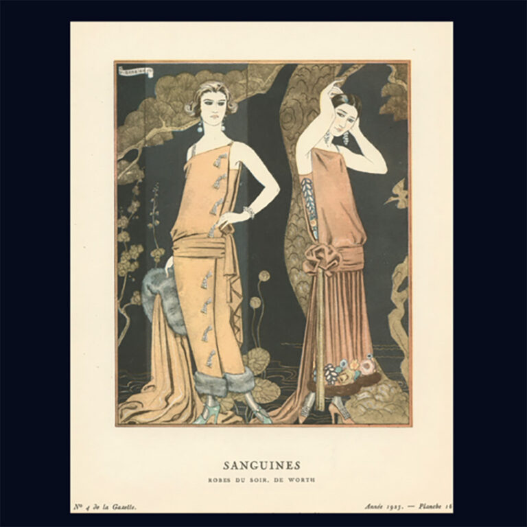 1920s George Barbier fashion pochoir