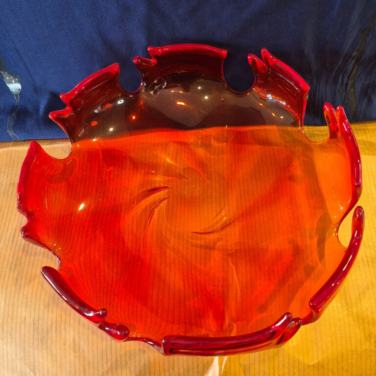 Formia Murano glass flame bowl