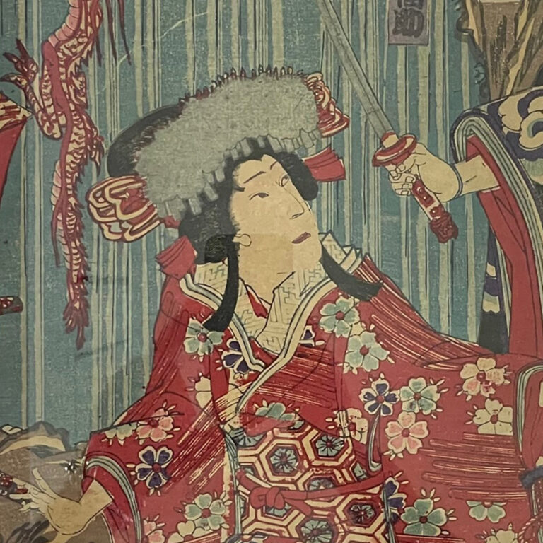A Japanese antique ukioye woodblock print.