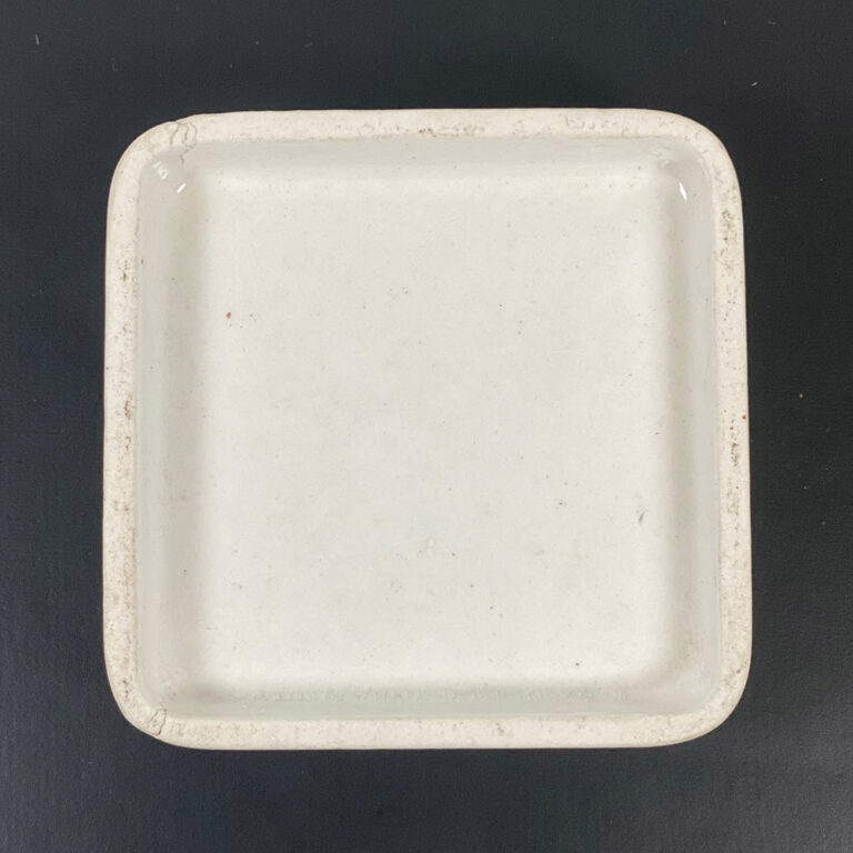 Victorian transferware Cherry Toothpaste pot lid With an unusual square lid
