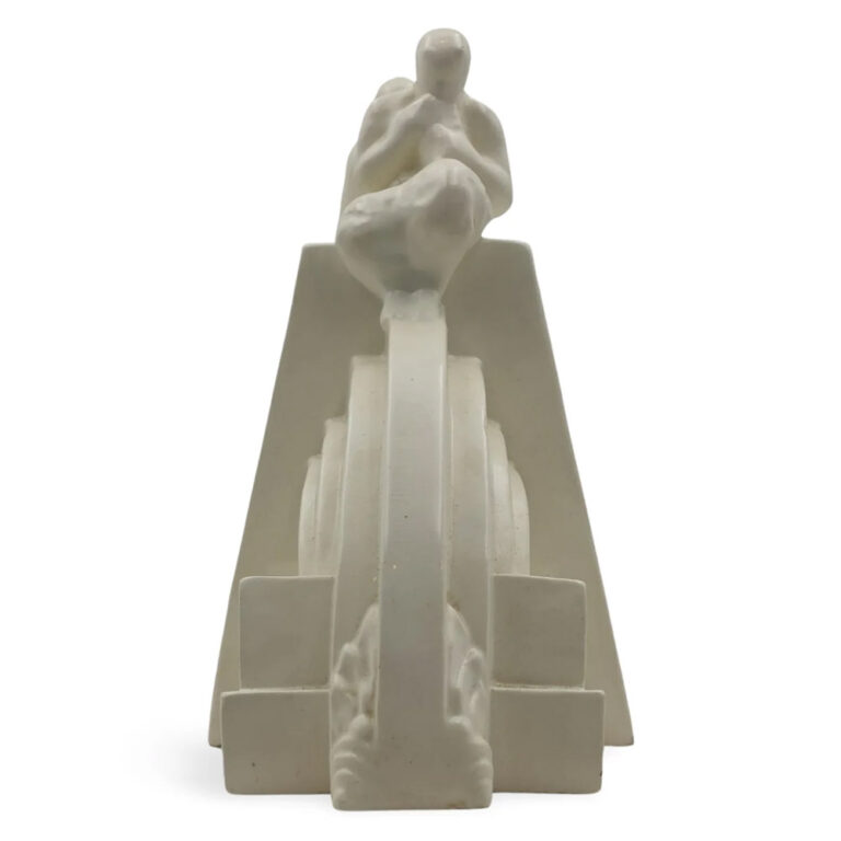 Art Deco Wedgwood creamware bookends by Eric Olsen