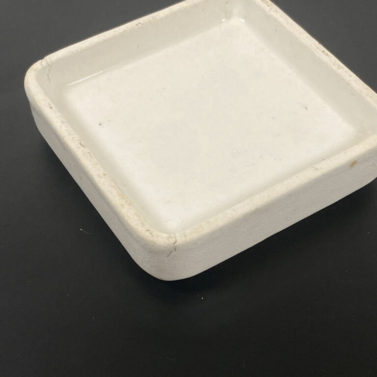 Victorian transferware Cherry Toothpaste pot lid With an unusual square lid