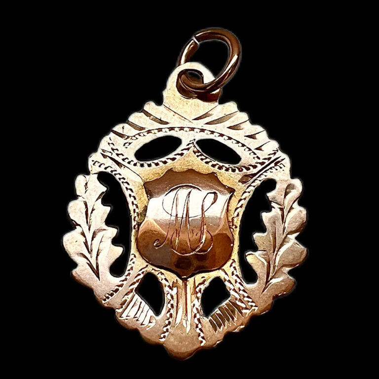 antique 9ct gold Australian fob medal