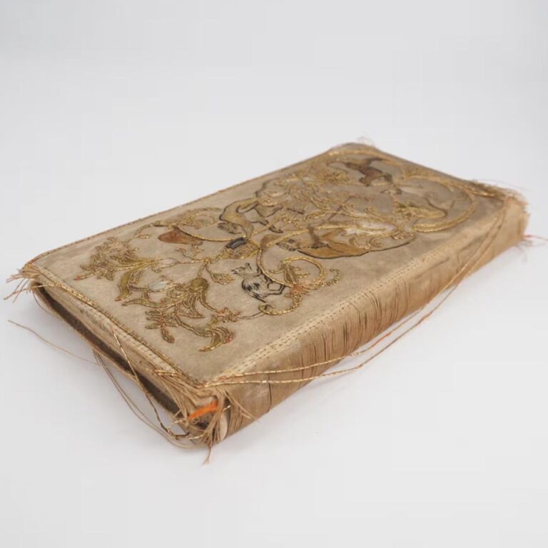 Elizabethan style embroidered book cover