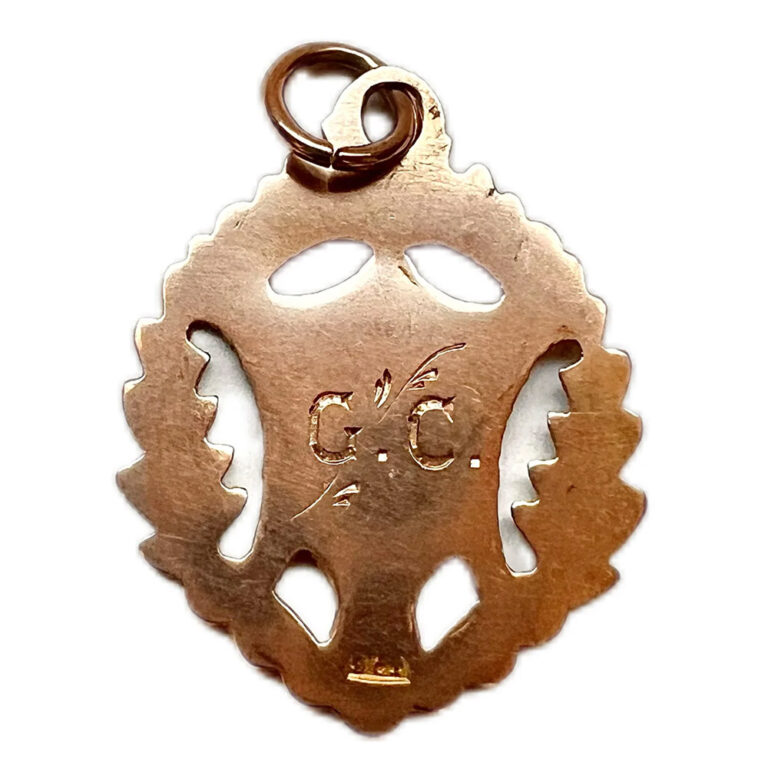antique 9ct gold Australian fob medal