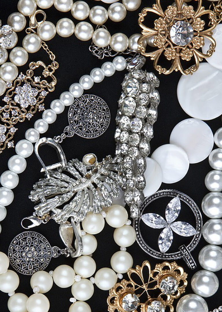 selection of gemstones and antique jewellery