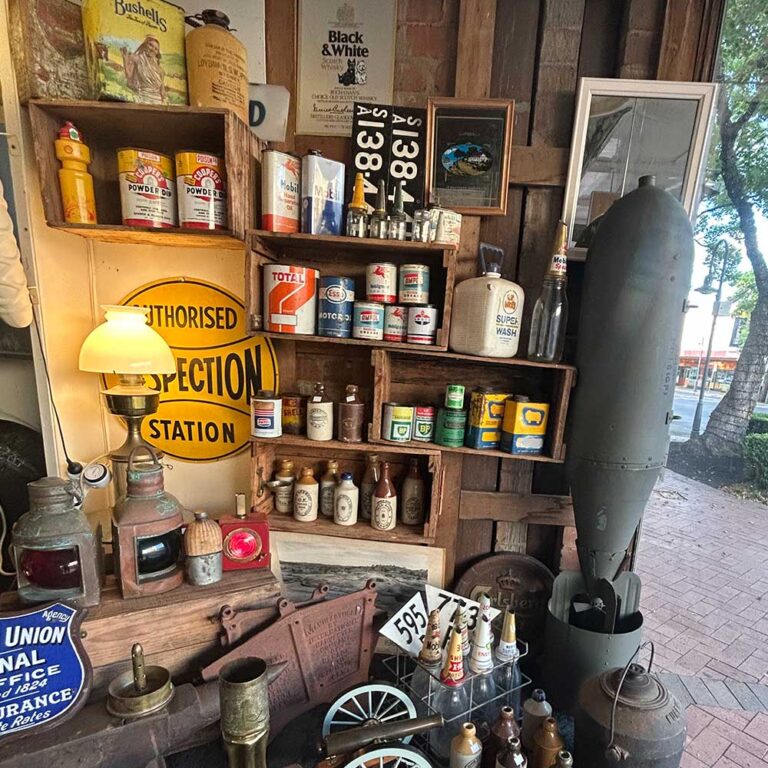 Petroliana and militaria at Dad and Daves in Parkes NSW