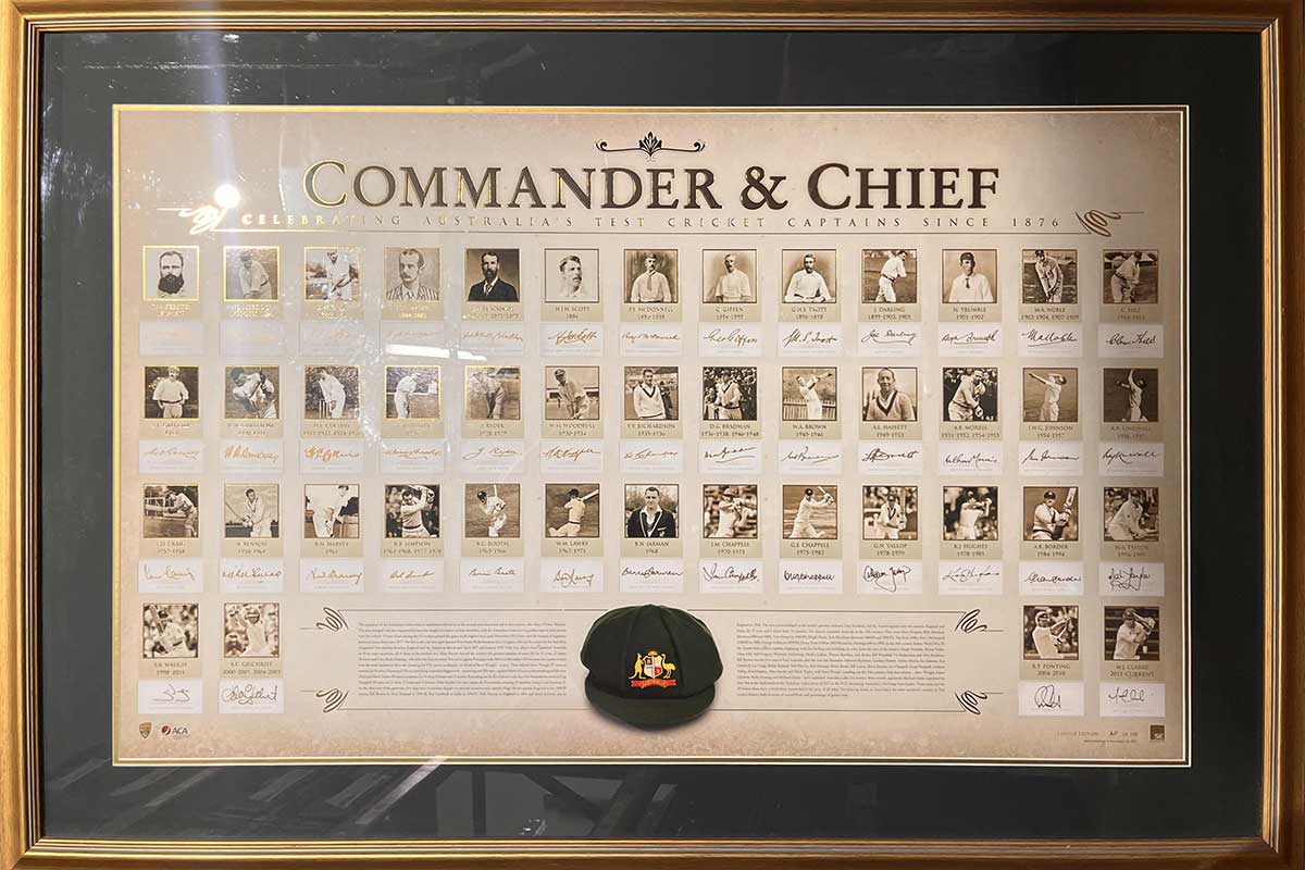 Commander & Chief, Signed & Framed Lithograph Commemorating 43 Test Captains, Limited Edition AP/100